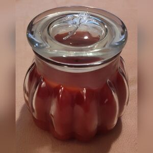 Home Interiors Red Glass Candle Holder